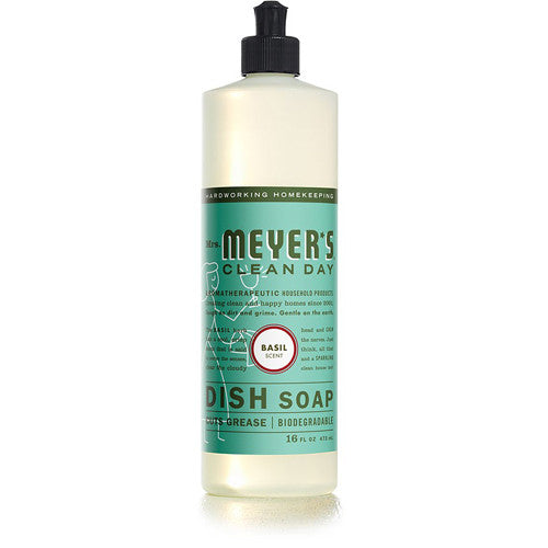 Mrs Meyer's Liquid Dish Soap Basil 16oz