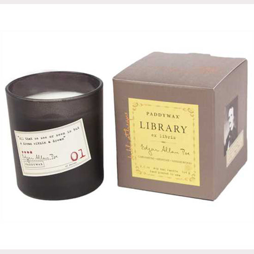 PADDYWAX Library Candle Edgar Allan Poe 6.5oz