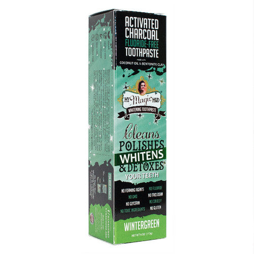 MY MAGIC MUD Activated Charcoal Toothpaste for Whitening - Wintergreen