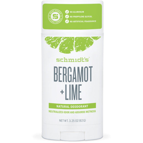 Schmidt's Deodorant Bergamot + Lime 3.25oz