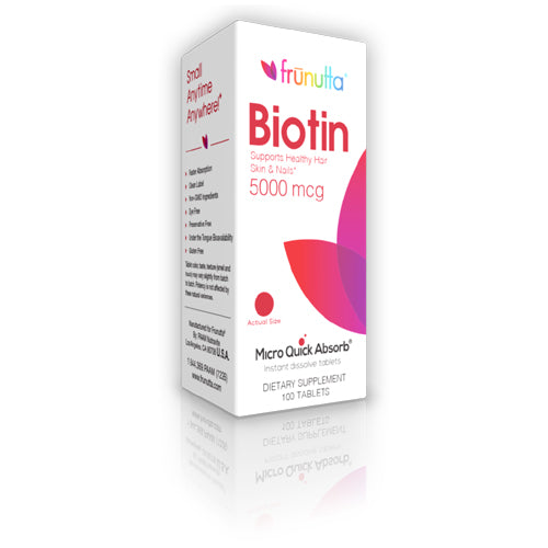 frunutta Biotin 5000mcg sublingual - 100 Tablets